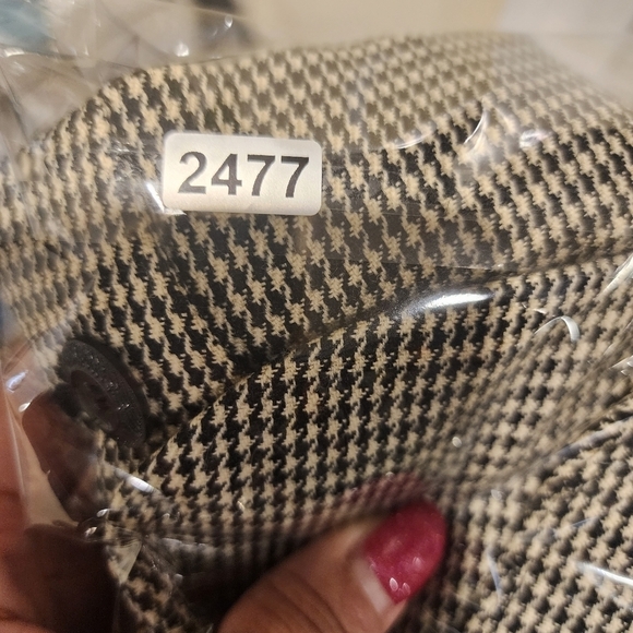 Harve Benard 100% wool Houndstooth black size 10 NWT - Picture 10 of 10